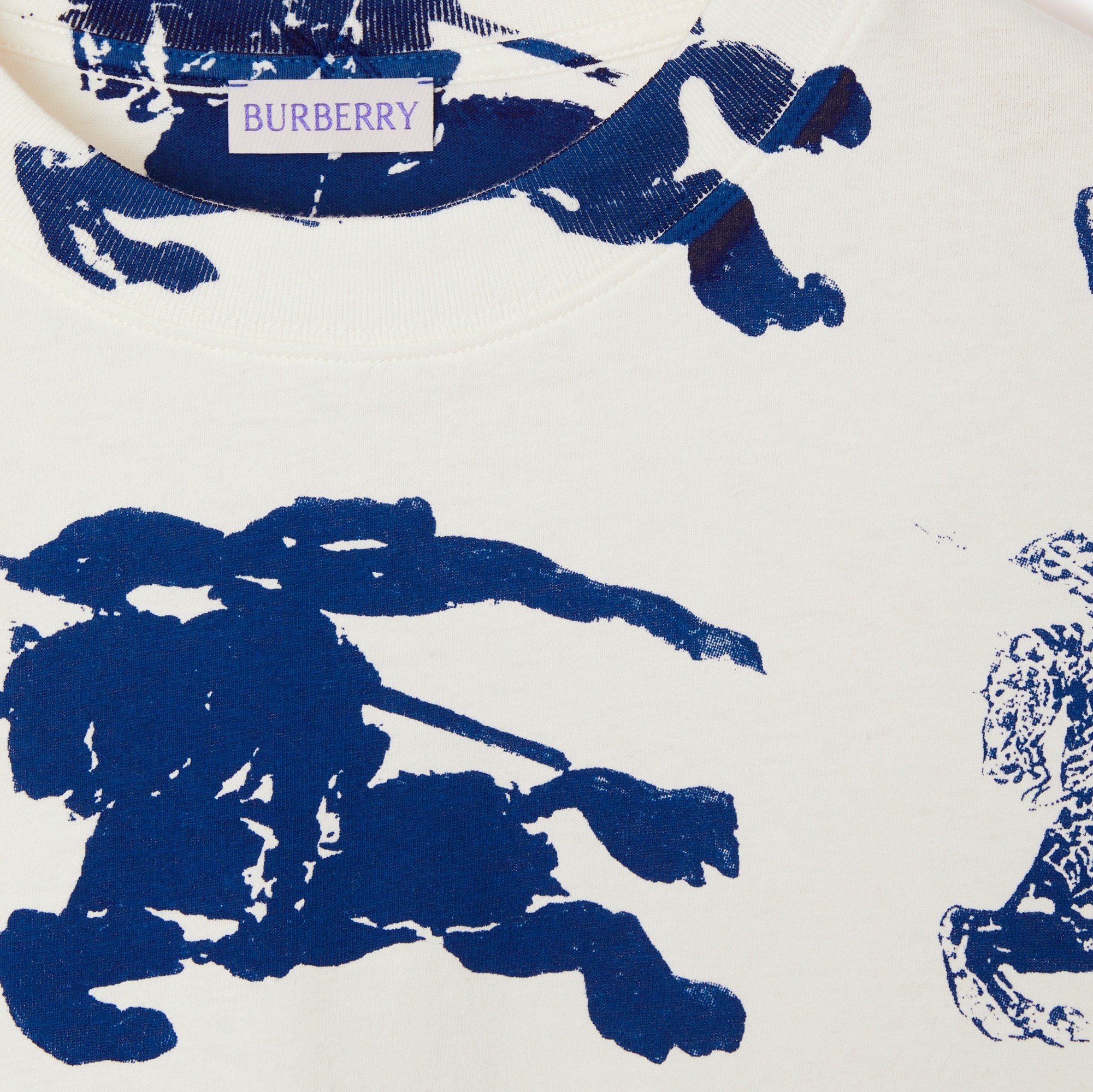Burberry T-shirt With Ekd T-shirts White In White