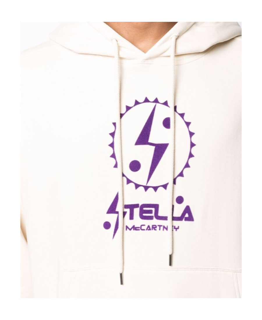 Stella Mccartney Logo Print Hoodie In White