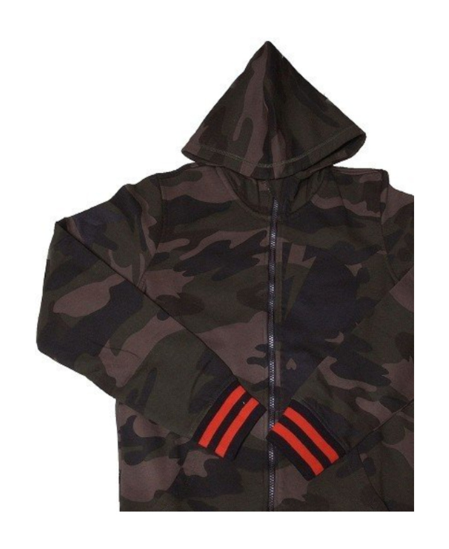 Hydrogen Camouflage With Hat Casual Jacket In Black