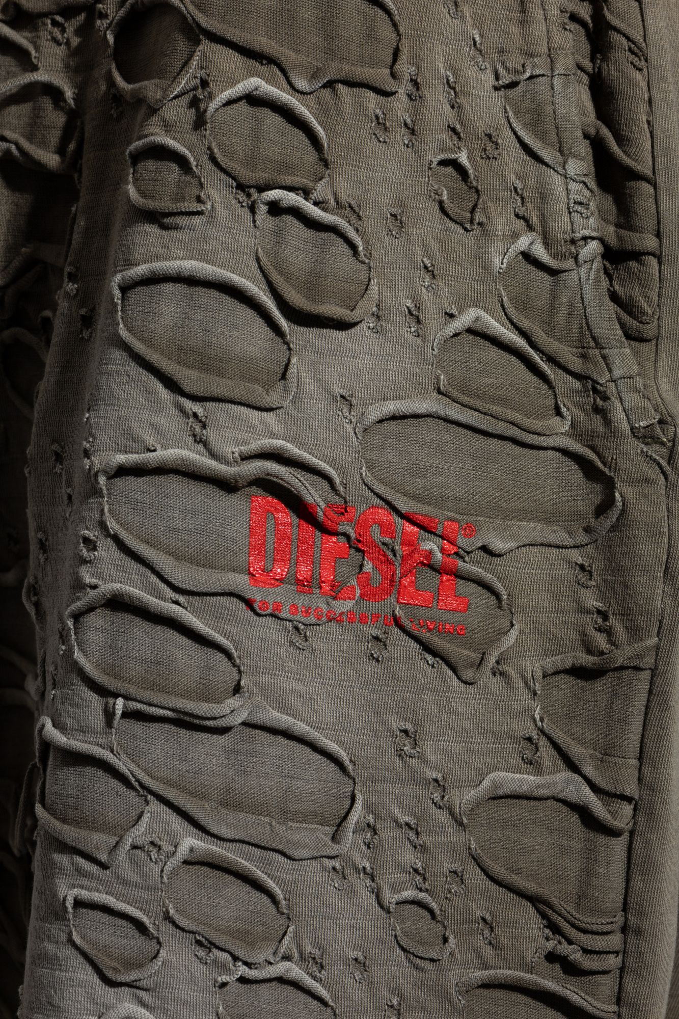 Diesel Elastic Waist Shorts In Gray