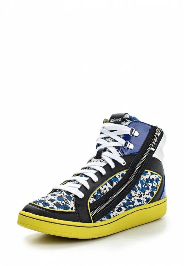 Just Cavalli High-top Leisure Sneakers In Multicolor