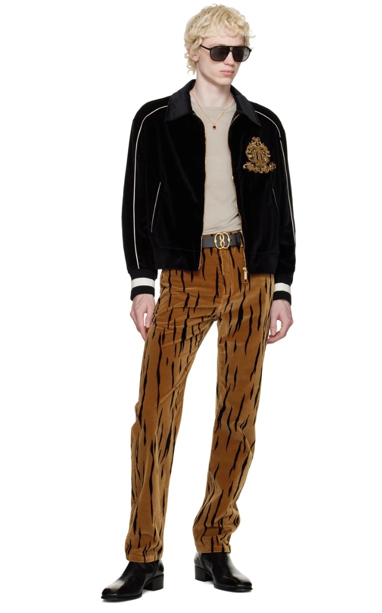 Bally Black Embroidered Bomber Jacket In Black