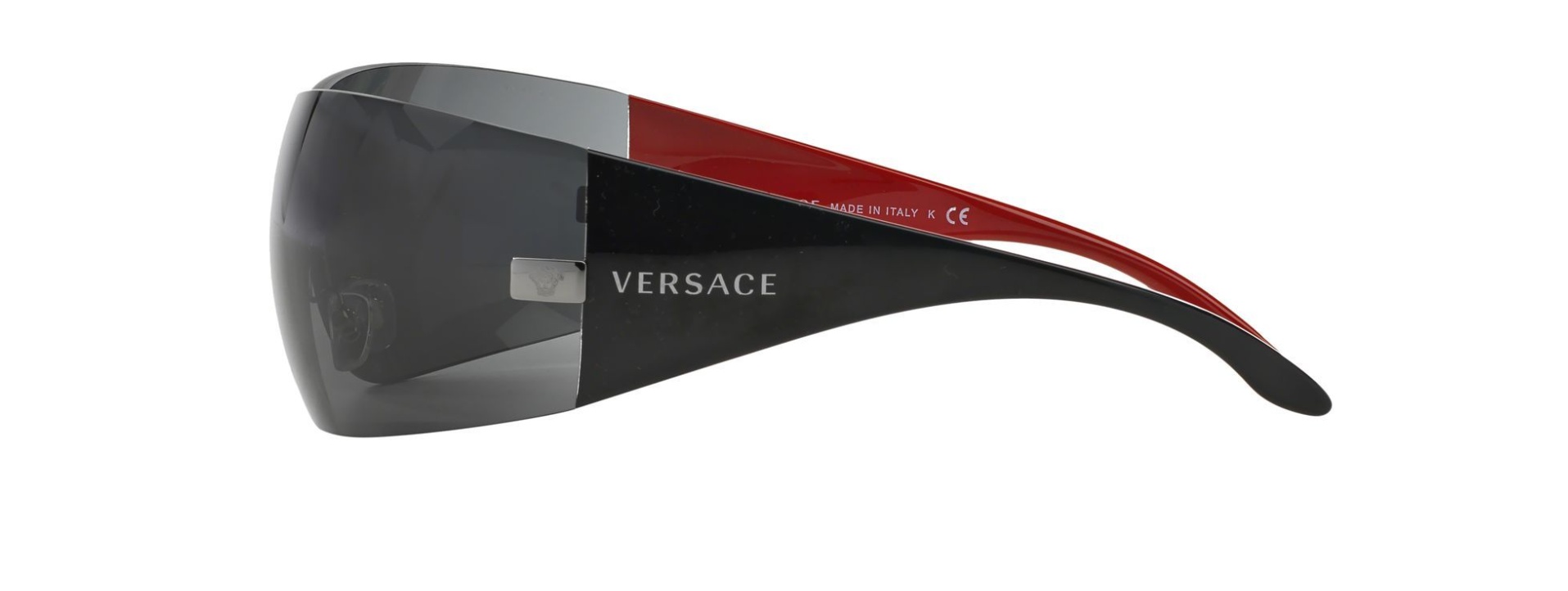 Versace Eyewear Shield Frame Sunglasses In Gray