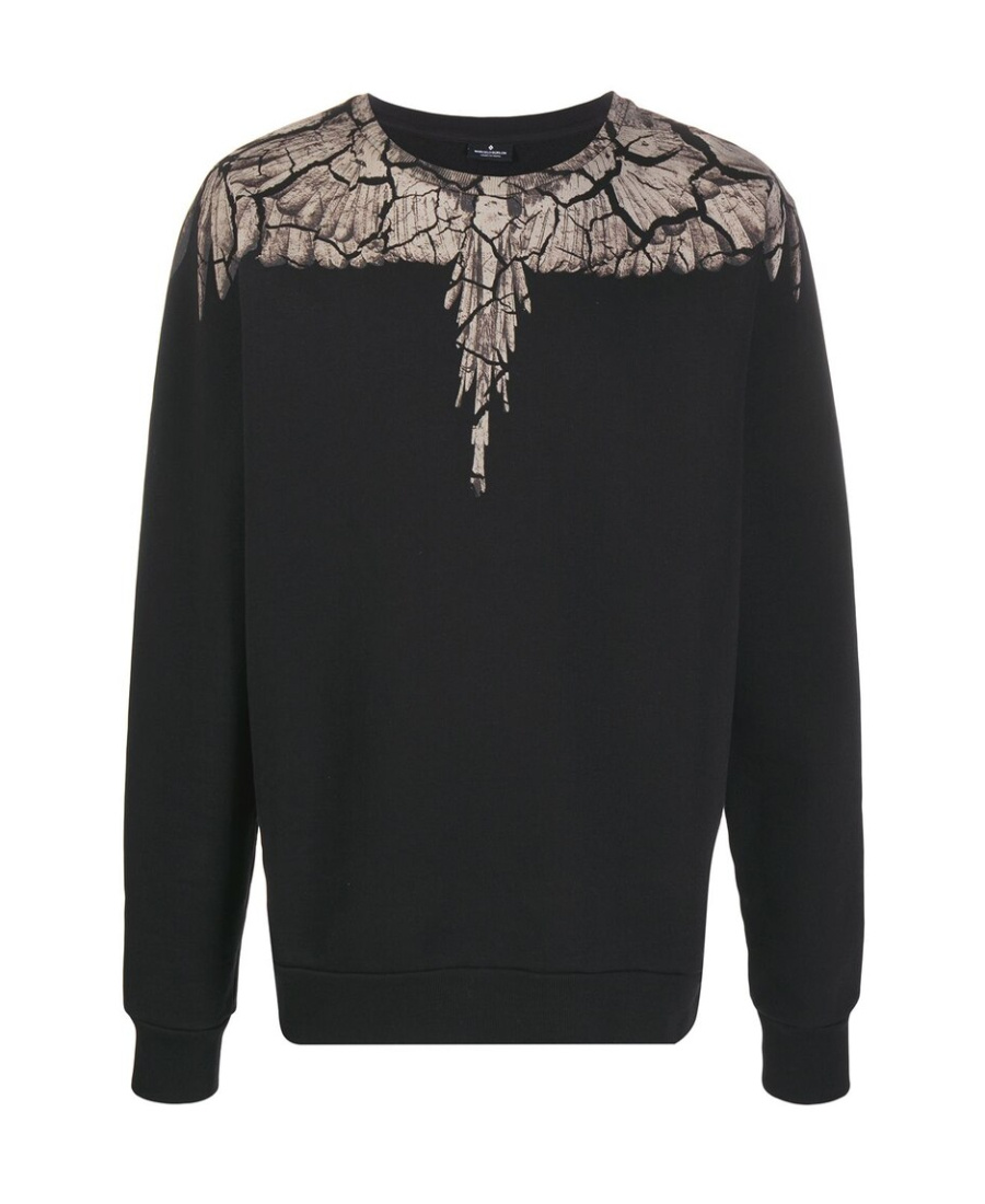 Marcelo Burlon County Of Milan Wings Prints Sweatshirt In Black