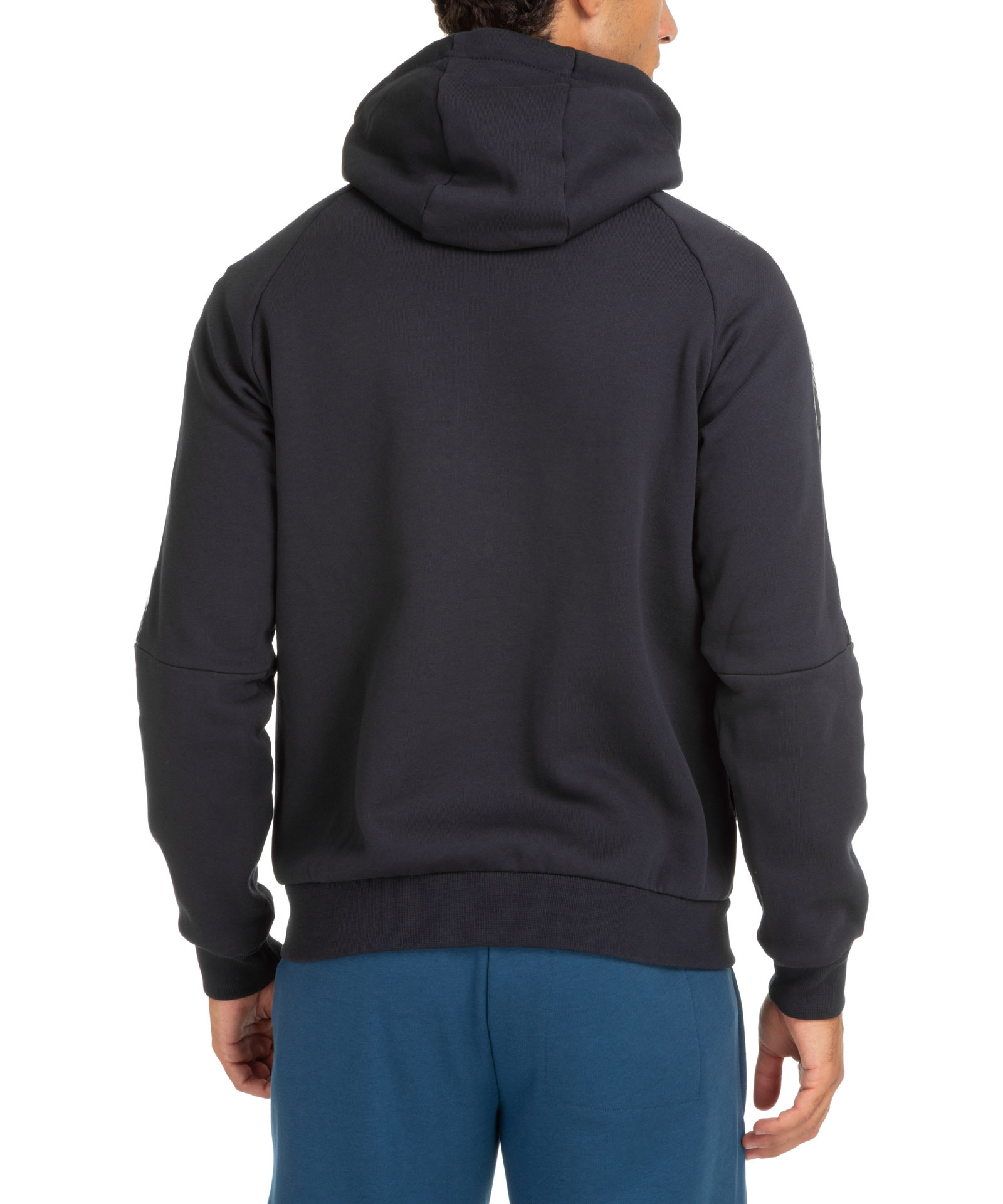 Shop Ea7 Logo-print Detail Hoodie In Black
