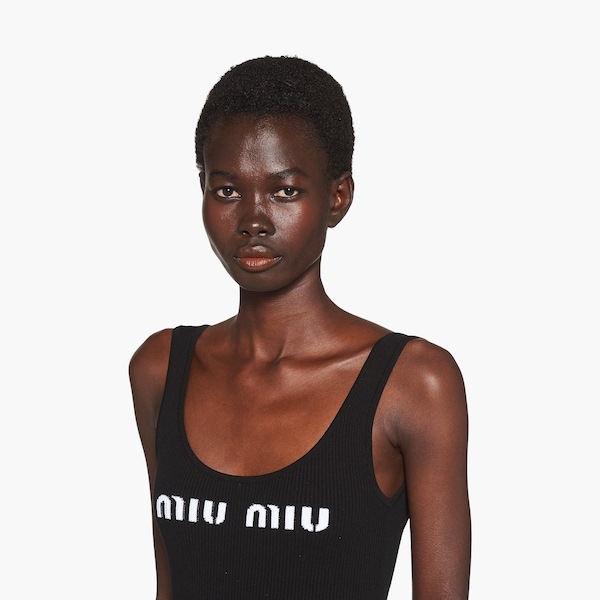 Miu Miu Viscose Dress In Black