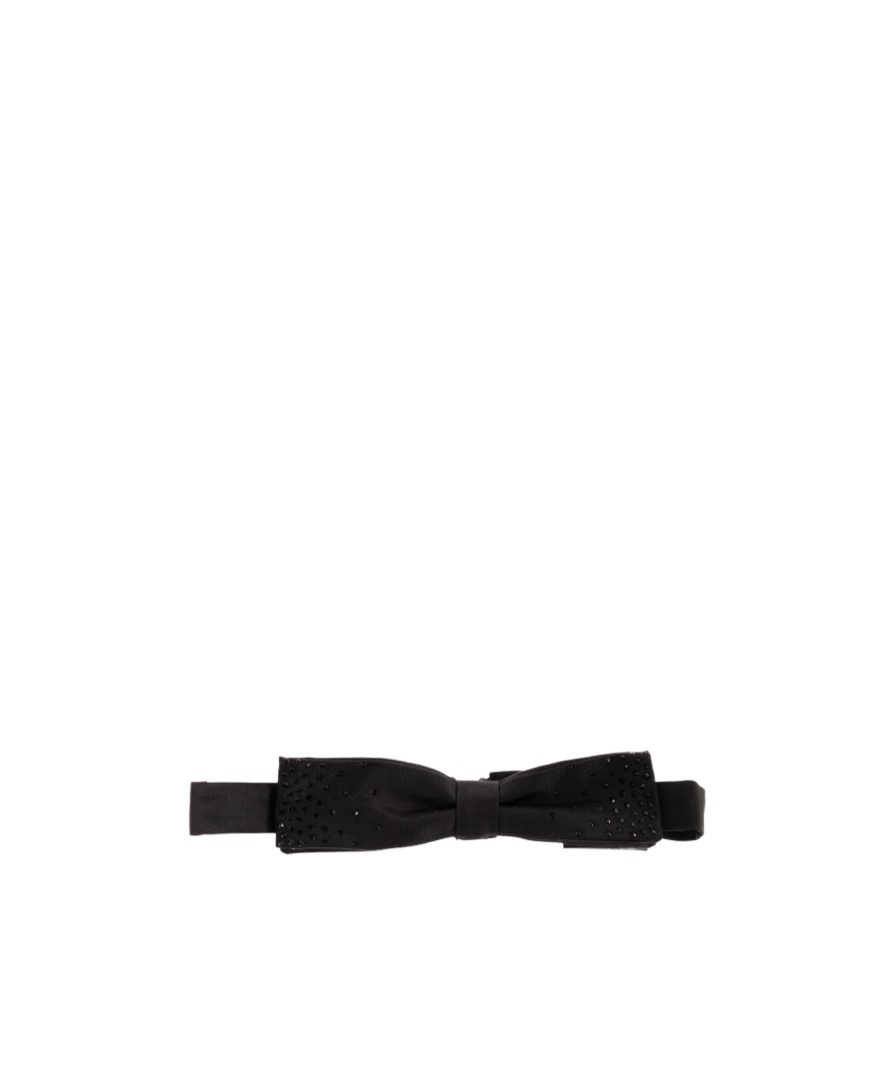 DSQUARED2 CRYSTAL-EMBELLISHED SILK BOW TIE 