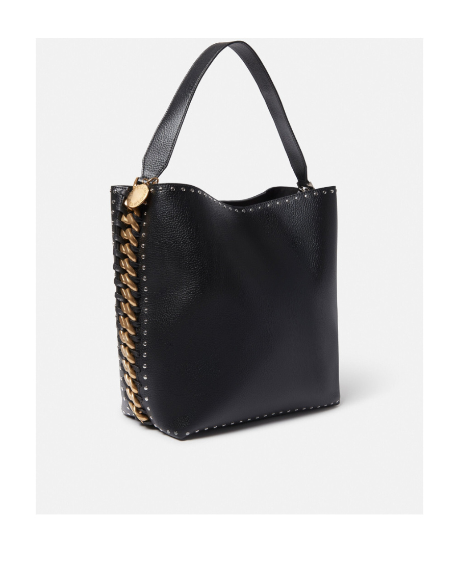 Stella Mccartney Frayme Stud-embellished Tote Bag In Black