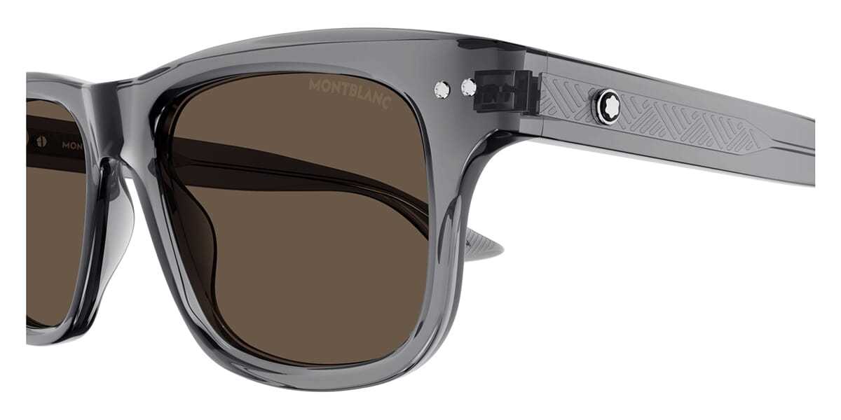 Montblanc Eyewear Rectangular Frame Sunglasses In Blue