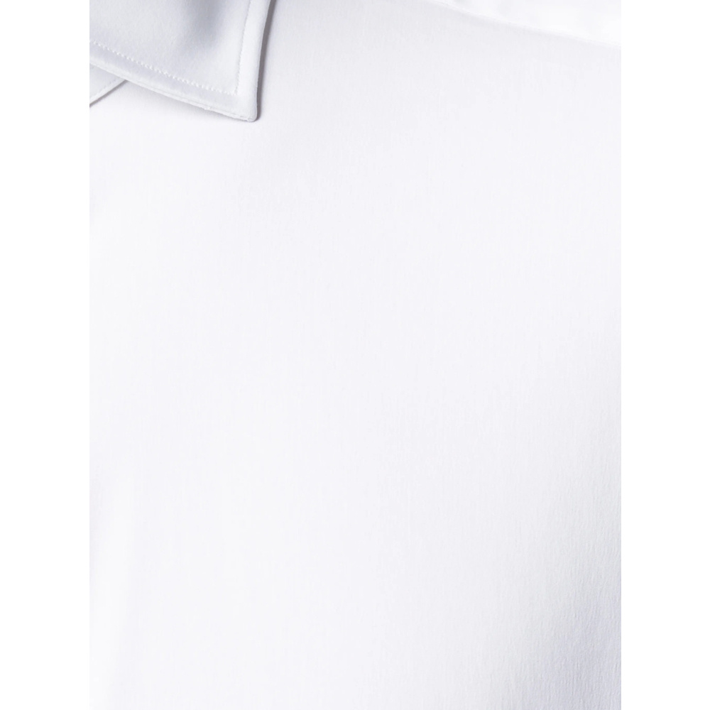 Mazzarelli Lapel Long Sleeve Shirt In White