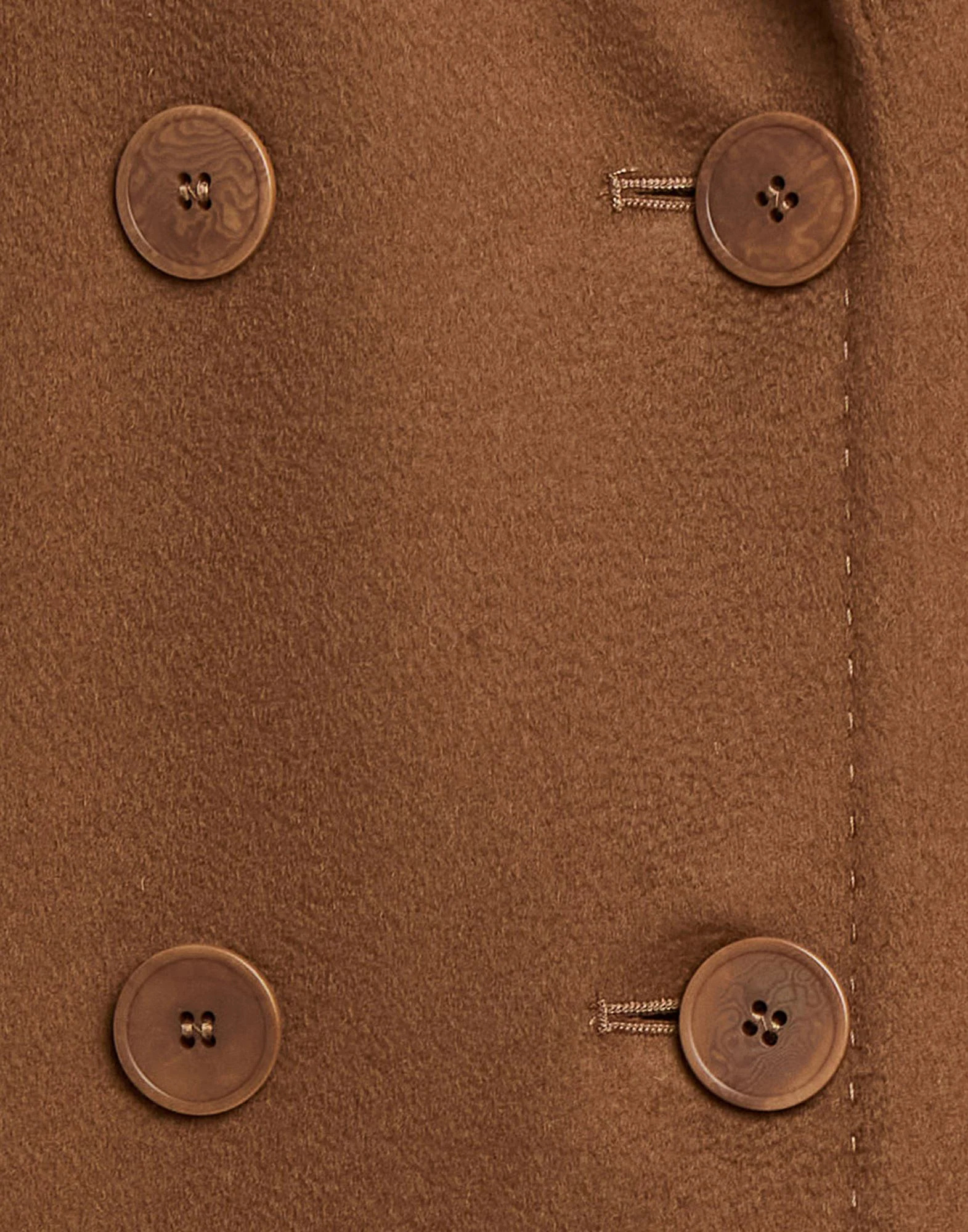 Max Mara Minimalist Double- Coat In Brown