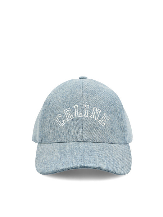 Celine Women Do Not Delete Logo Scritta Cappello Baseball In Blue