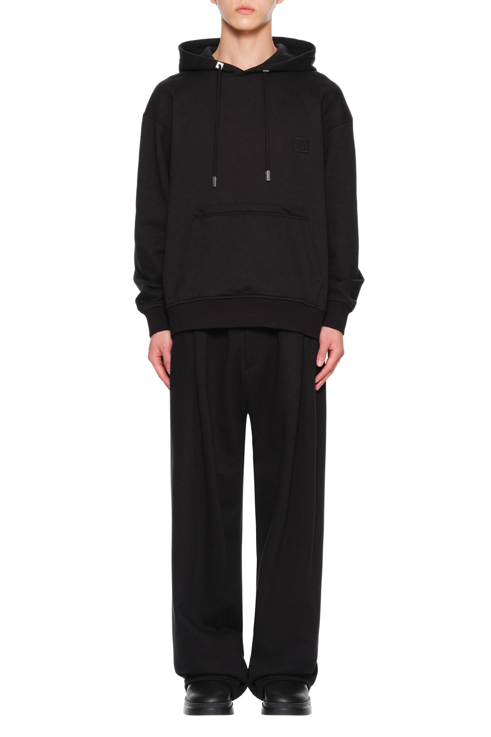 Wooyoungmi Drawstring Hooded Sweatshirt In Black
