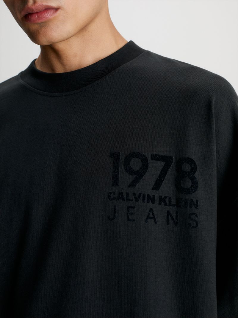 Calvin Klein Jeans Est.1978 Logo Silhouette T-shirt In Black