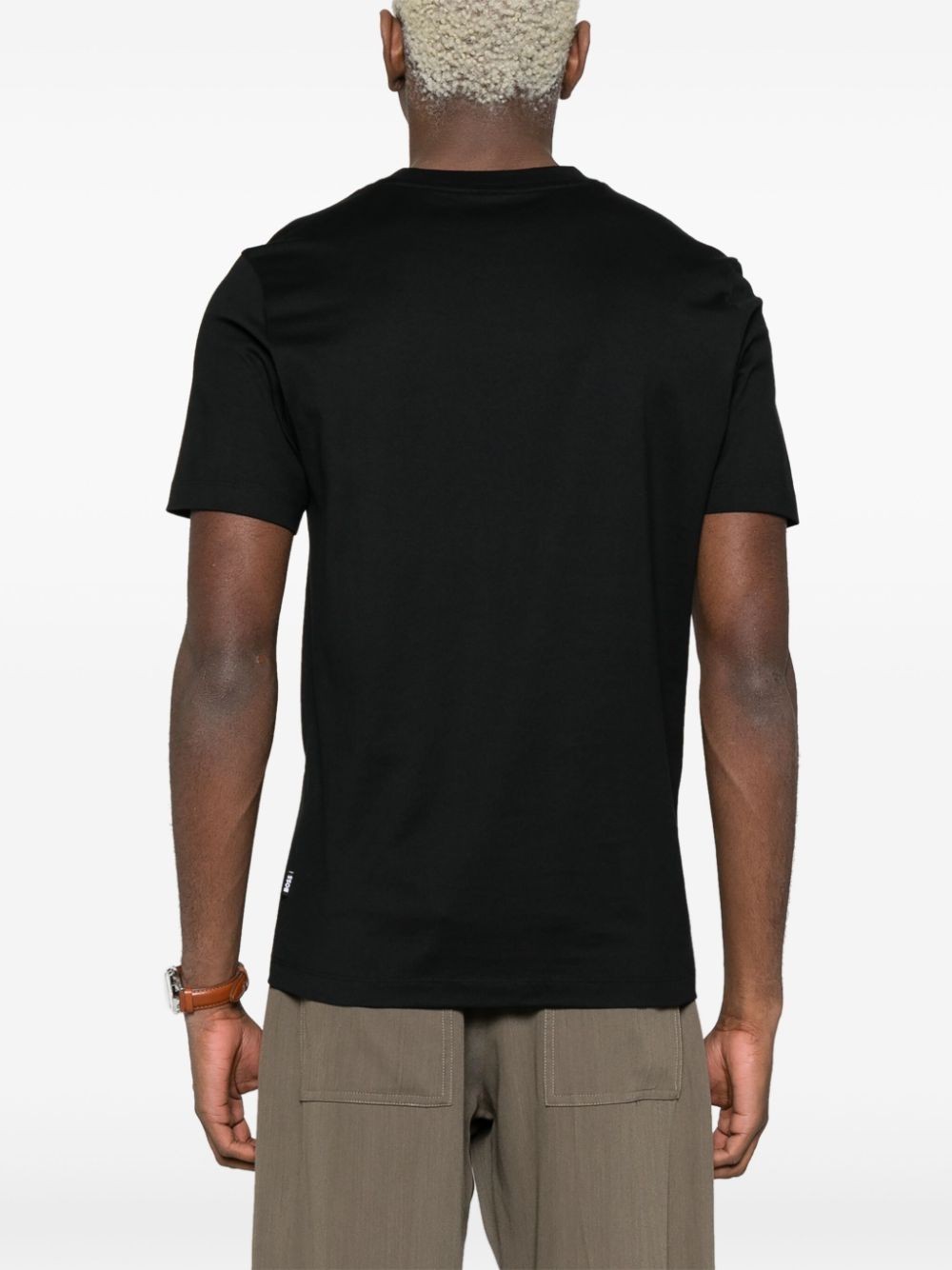 Hugo Boss Graphic-print Cotton T-shirt In Black