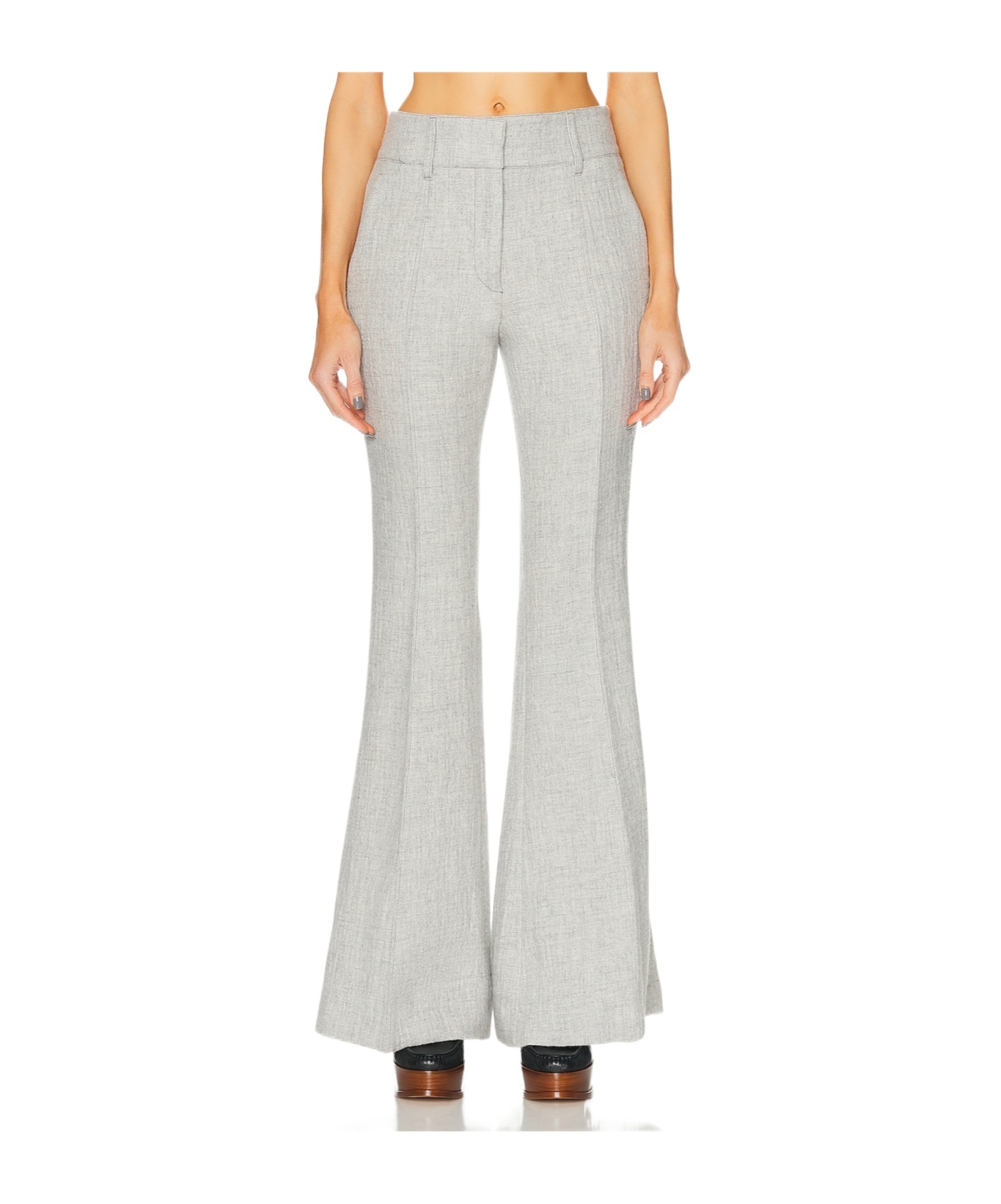 Gabriela Hearst Rhein Cashmere Flare Pants In White