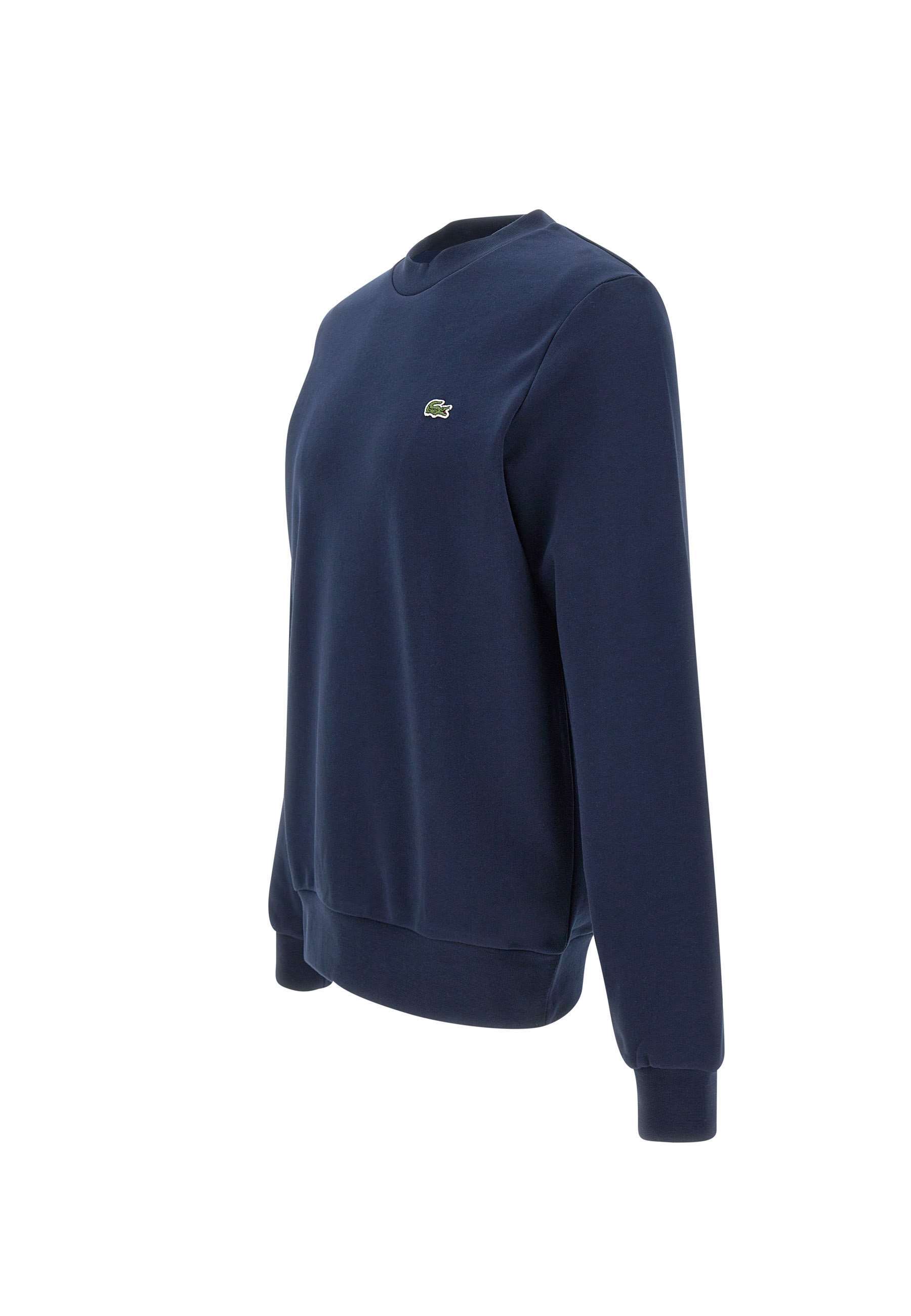 Lacoste Classic Fit Fleece Sweatshirt In Blue