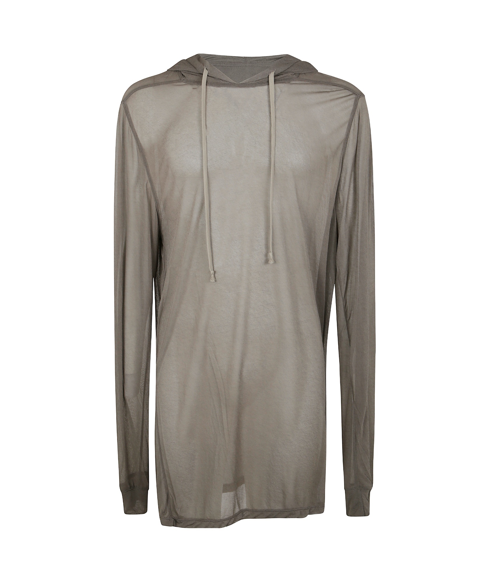Rick Owens Gray Hollywood Viscose Crepe Jersey Hoodie In Gray