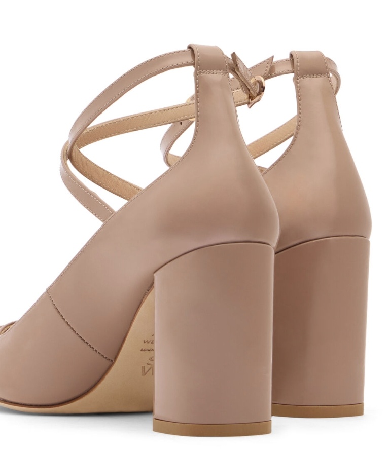 Stuart Weitzman Lace-up High Heels In Nude