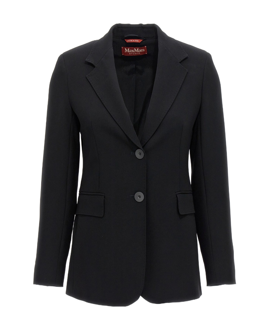Max Mara Single-breasted Suit Jacket In Black