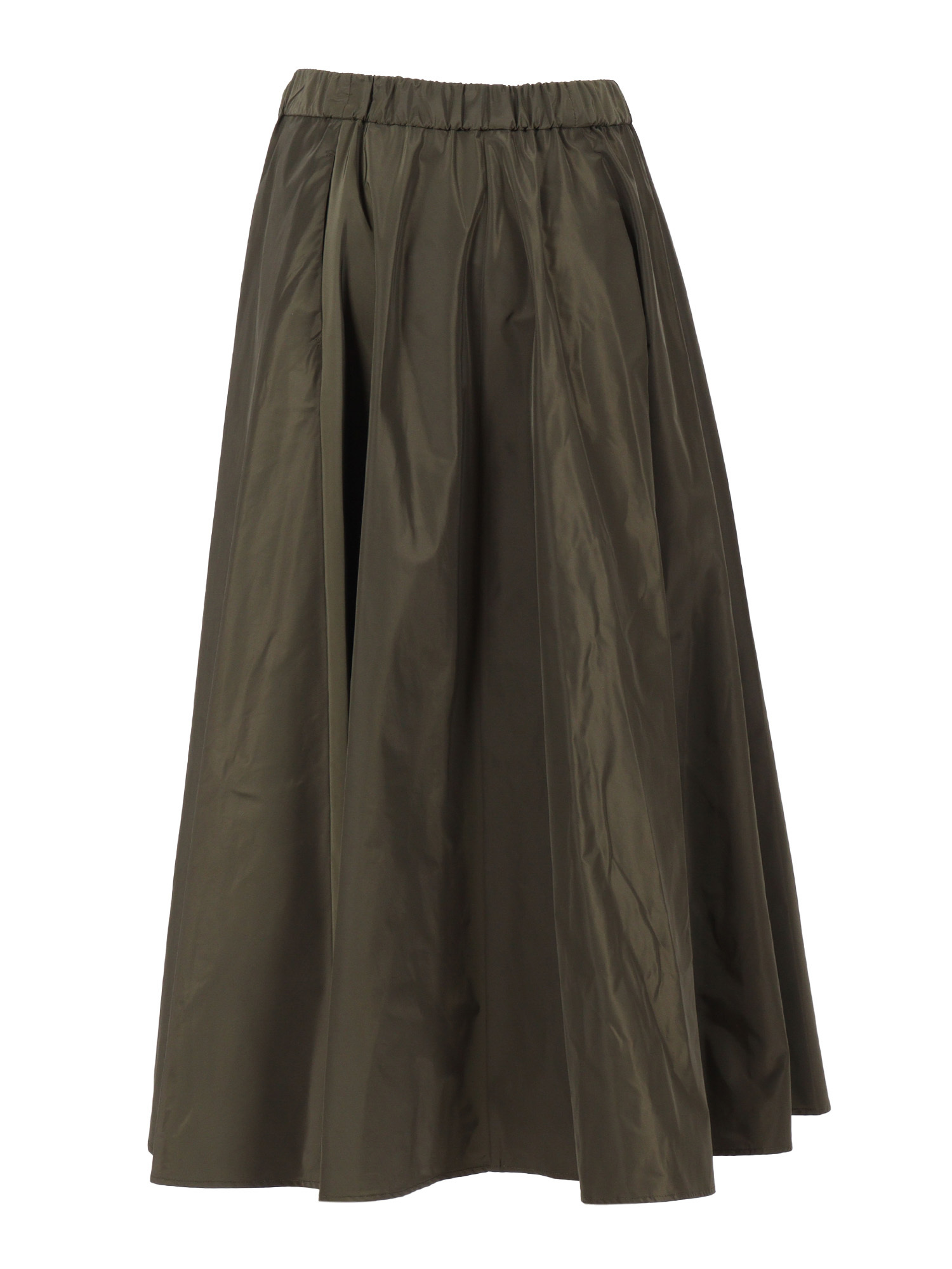 Aspesi Expanded Midi Skirt With Elastic Waistband In Brown