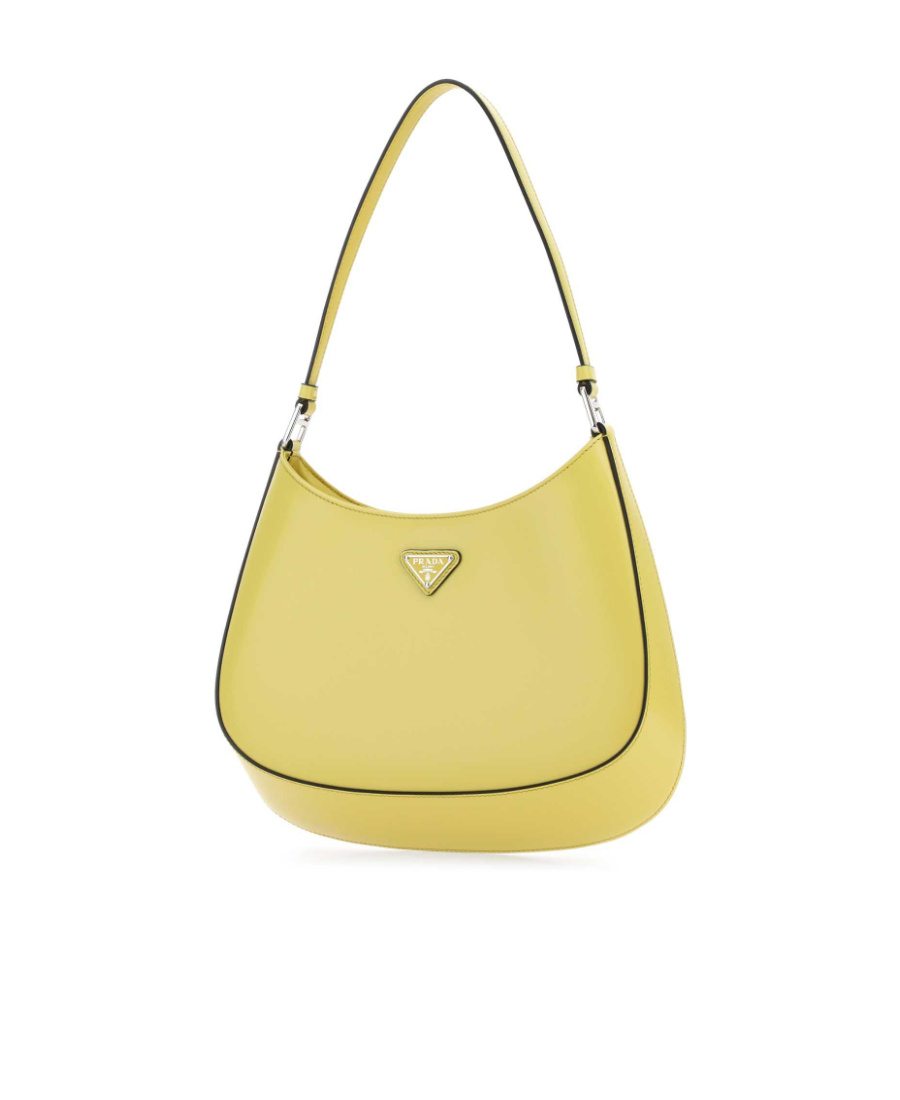 Prada Cleo Logo Shoulder Bag In Yellow