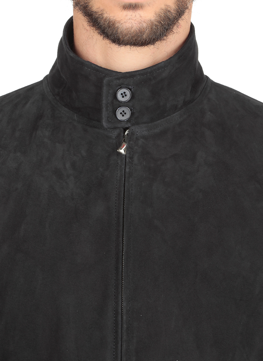 Stewart Zipper Casual Jacket In Black