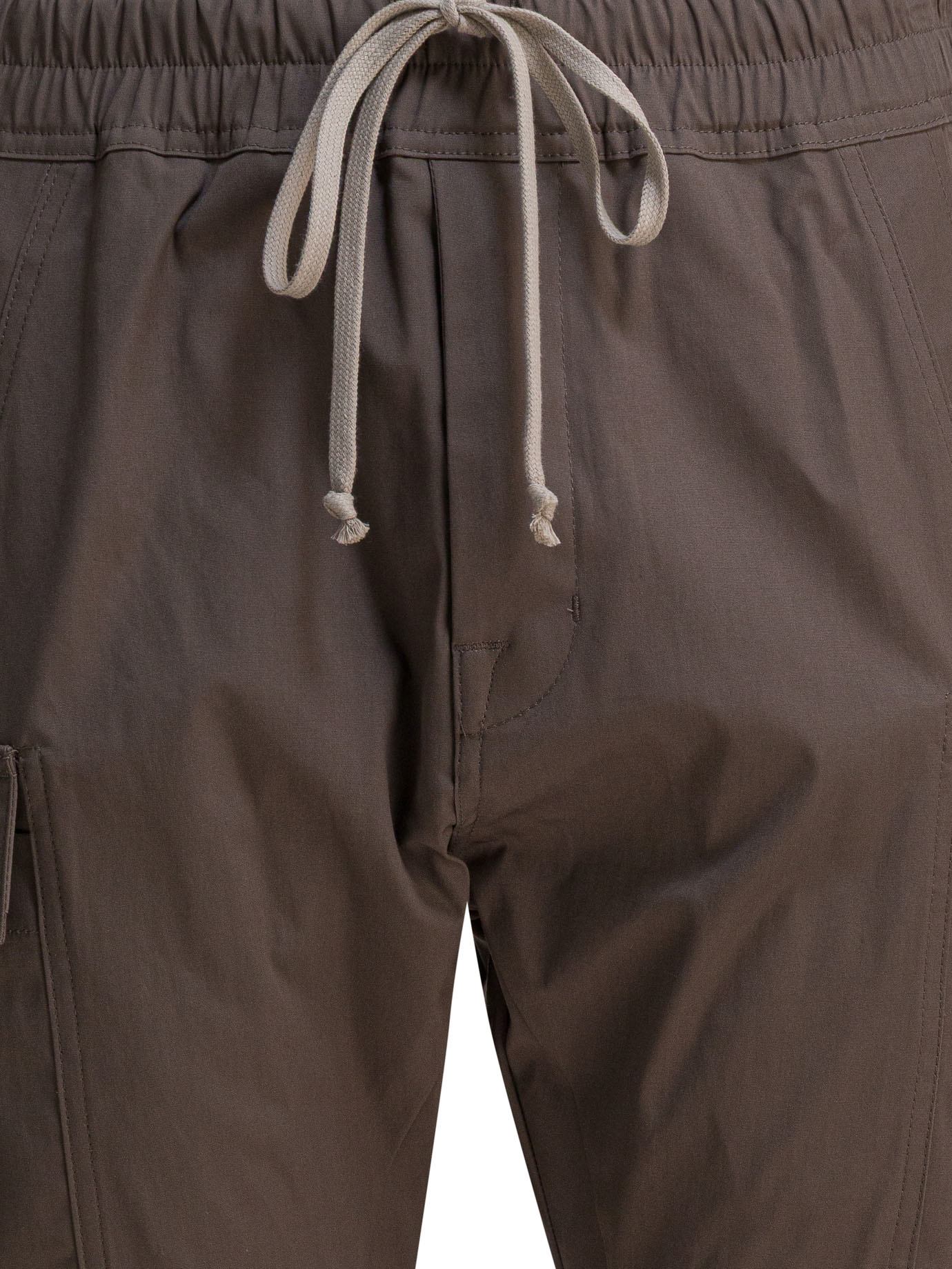 Rick Owens Cargo-pocket Drawstring Cargo Trousers In Brown