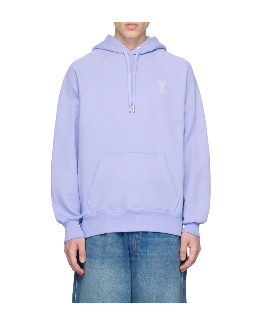 Ami Alexandre Mattiussi Ssense Exclusive Purple Ami De Cœur Hoodie In Blue