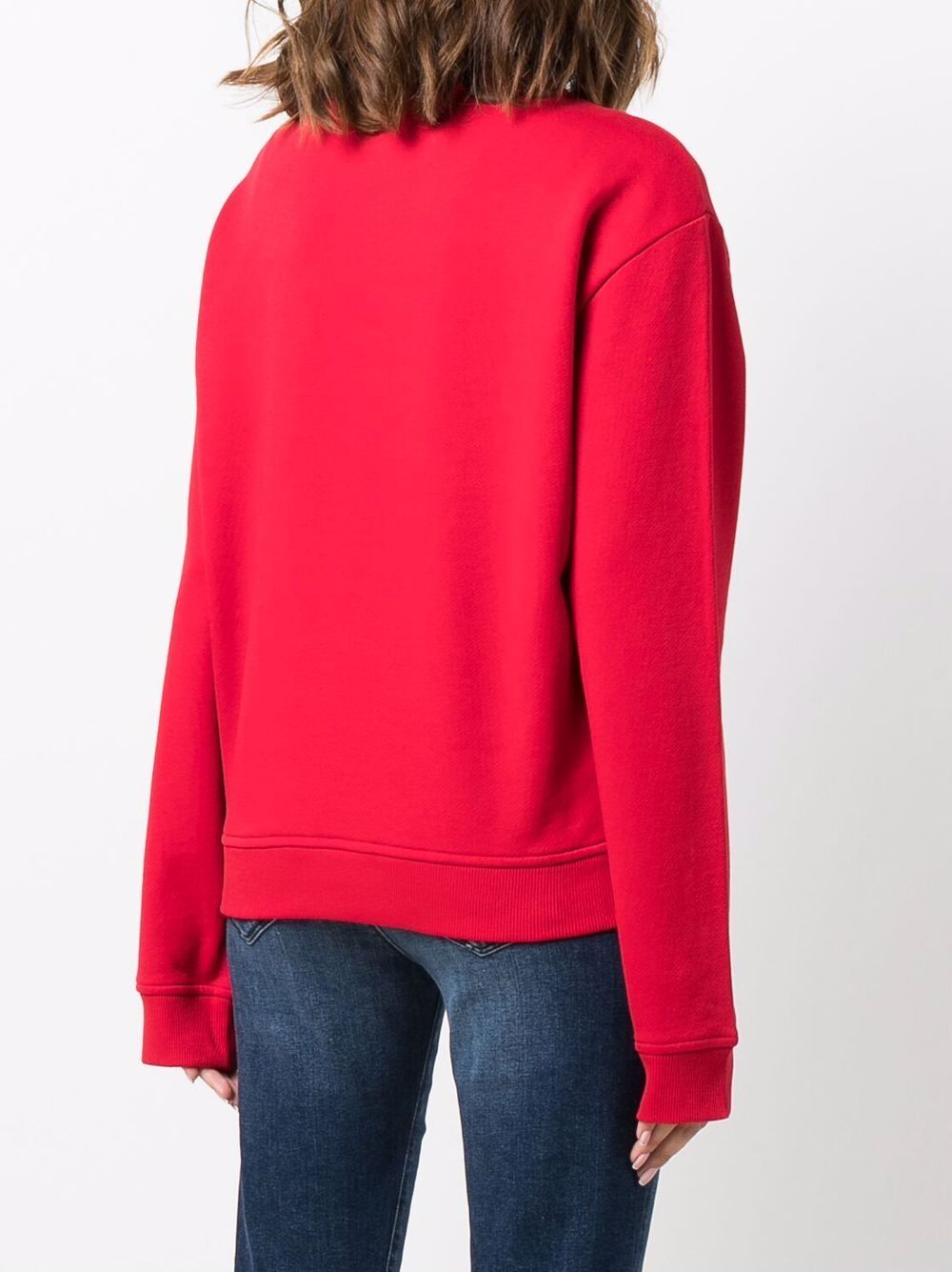 Moschino Heart-patch Sweatshirt In Red