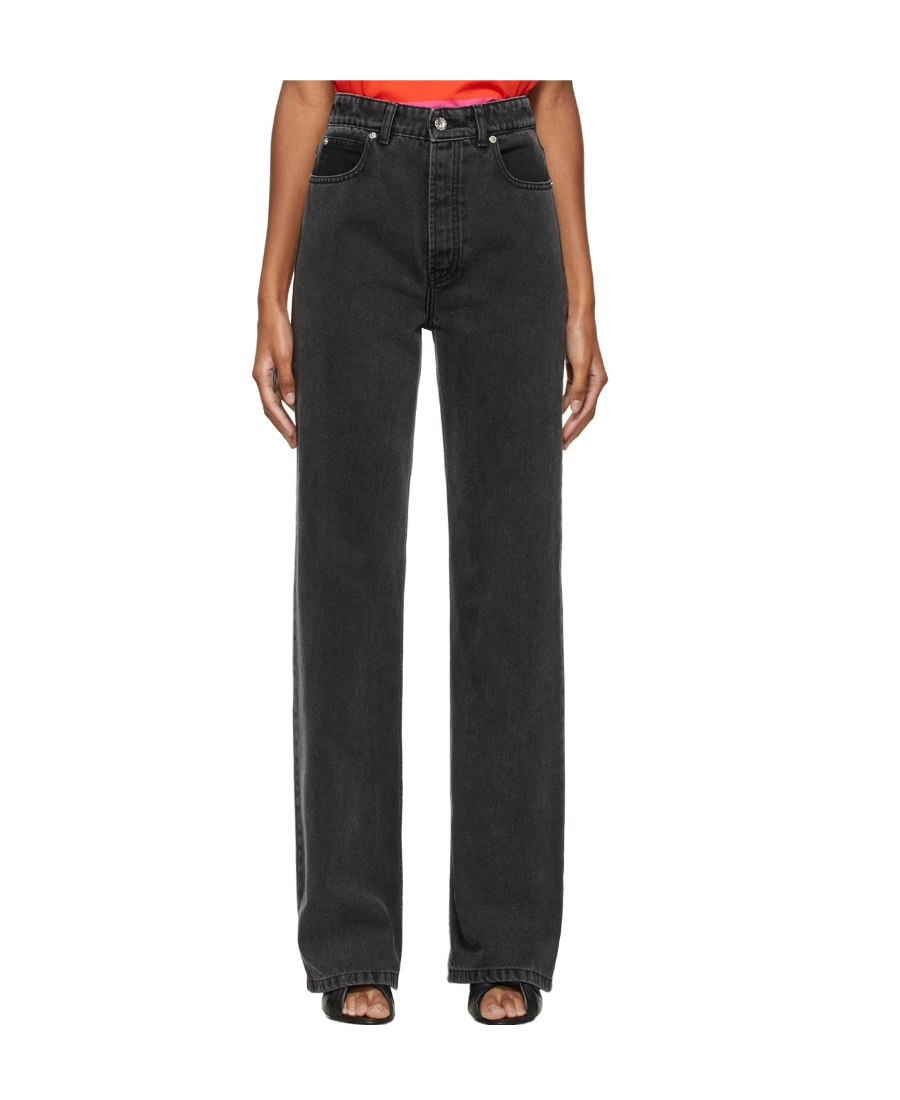 Rabanne 1969 Cotton Straight-leg Jeans In Black