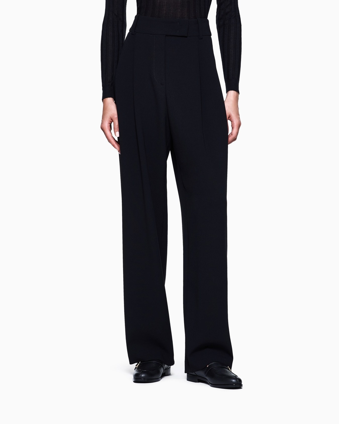 Giorgio Armani Pleated Trousers In Black