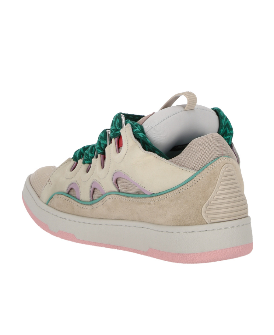 Lanvin Curb Lace-up Chunky Sneakers In Multicolor