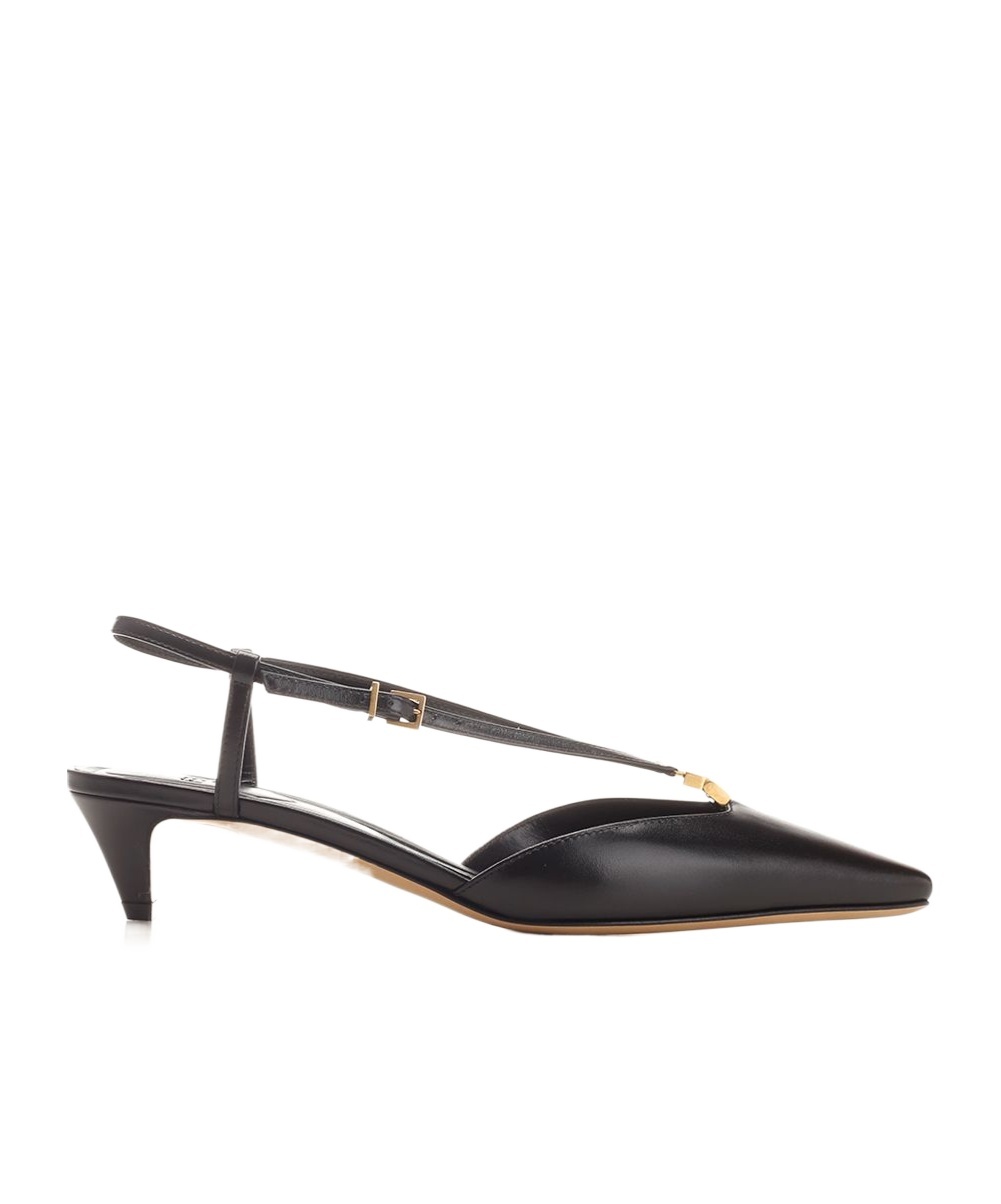 Shop Fendi High-heeled Sandals In Black