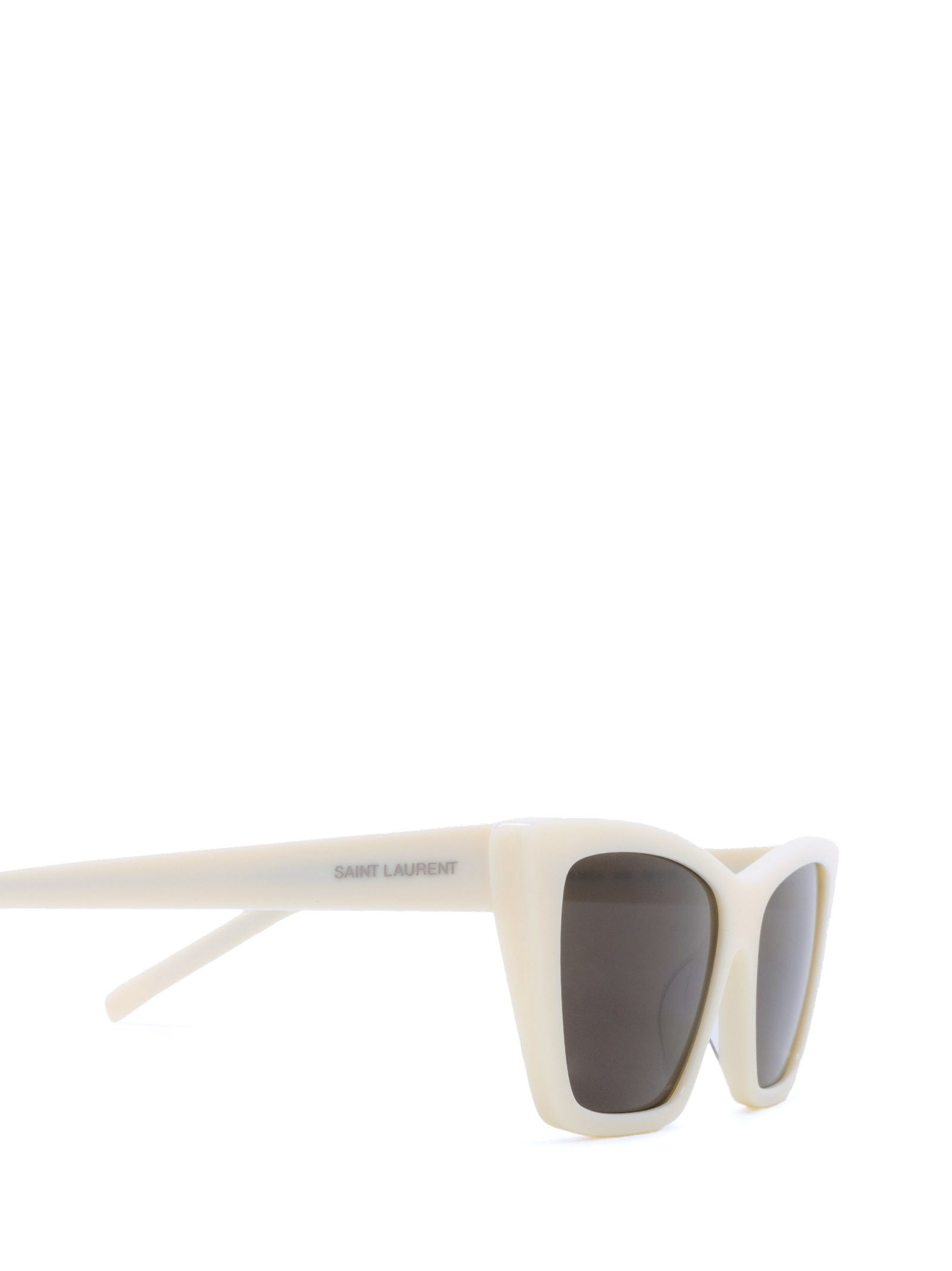 Saint Laurent Womens White Sl 276 Mica Cat Eye Acetate Sunglasses In Brown