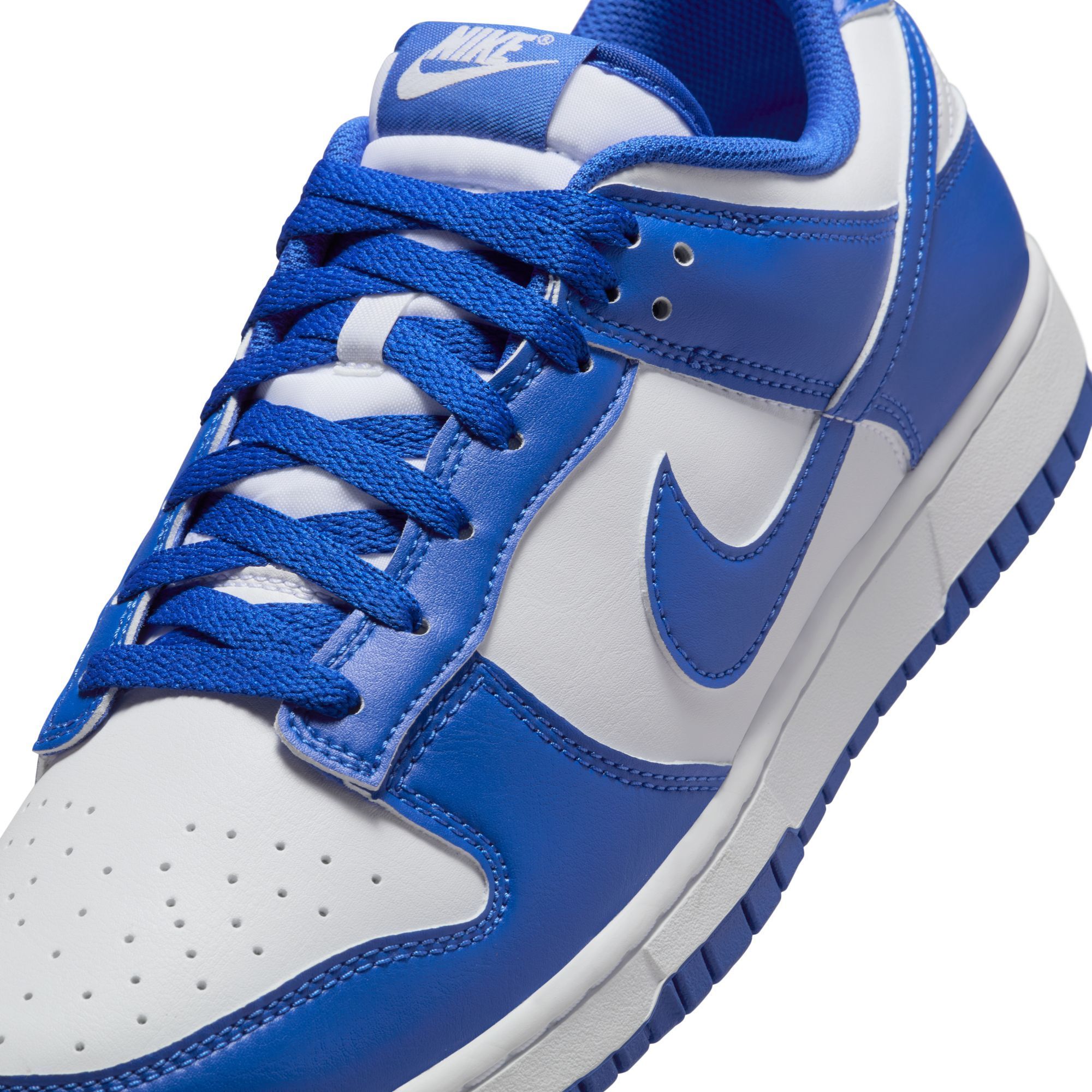 Nike Dunk Low Fn3416-001 Sneaker Mens White Blue Leather Lace Up Lifestyle Shoes In Blue