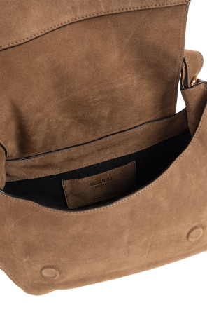 Moschino Handle Me Top Handle Bag In Brown