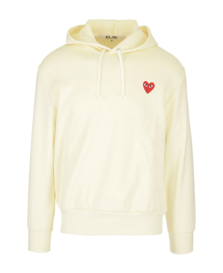 COMME DES GARÇONS PLAY COMME DES GARÇONS PLAY HEART LOGO PATCH DRAWSTRING HOODIE 