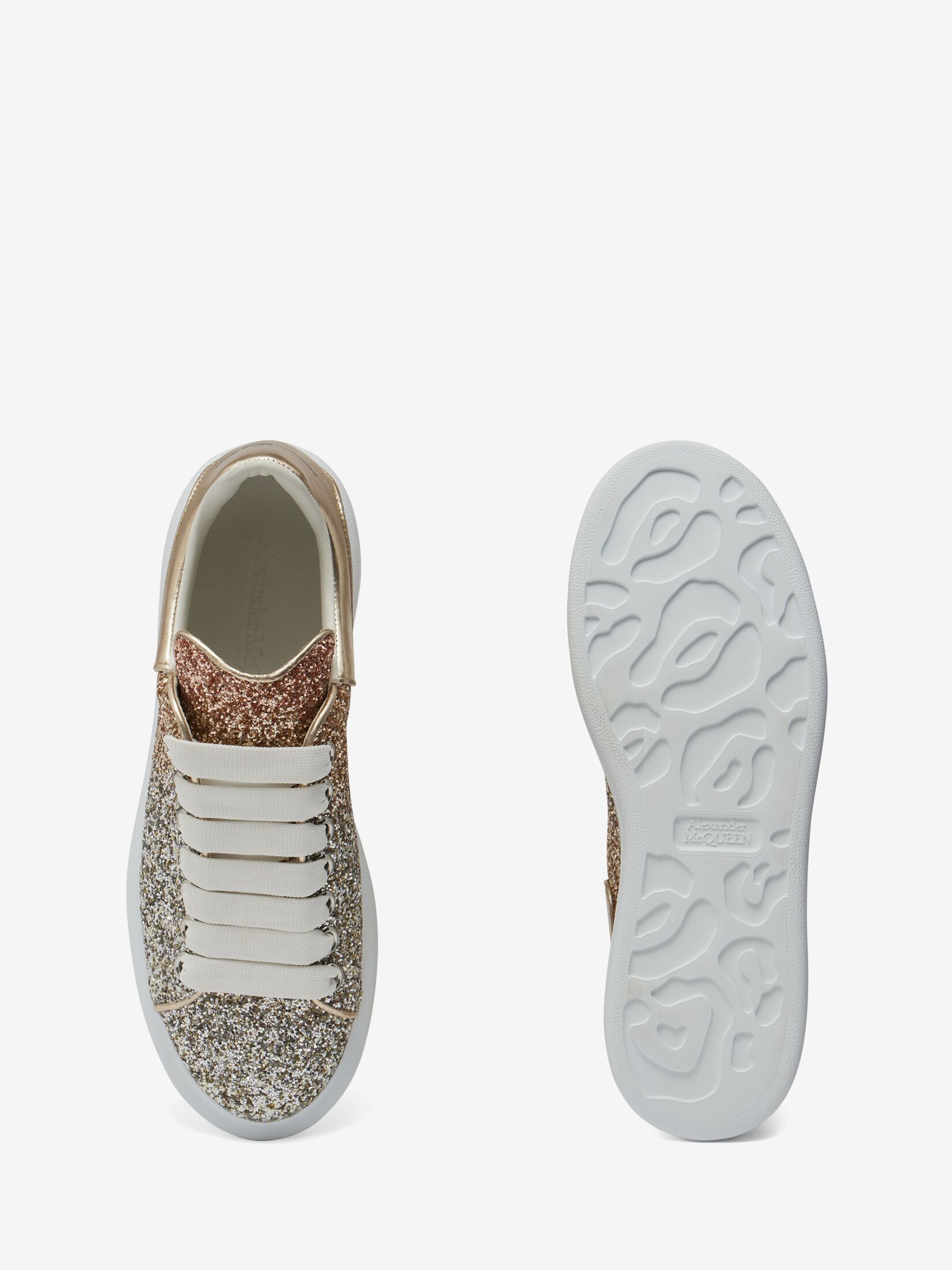 Alexander Mcqueen Oversized Glitter Chunky Sneakers In Yellow