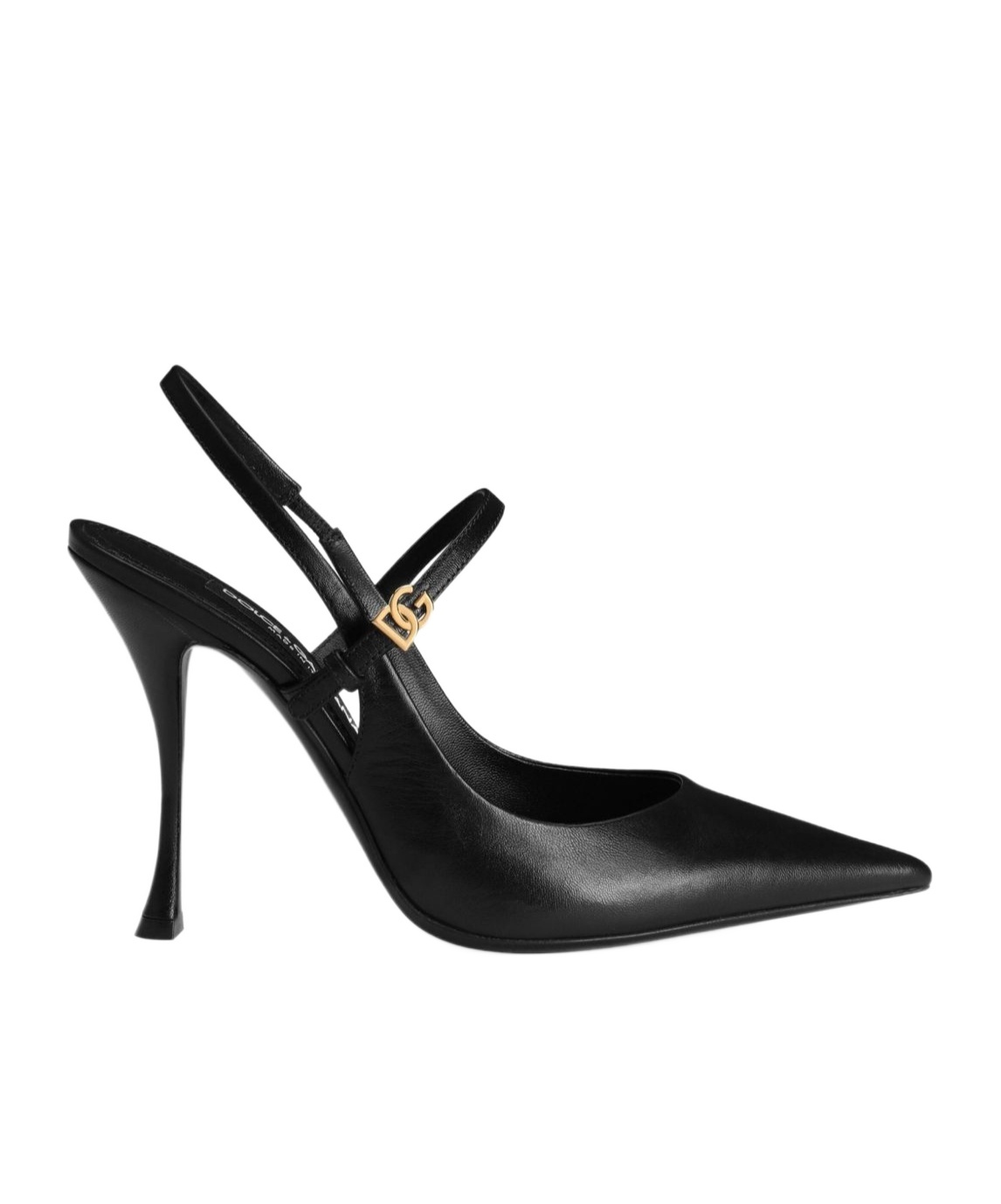 Dolce & Gabbana Italian Tailoring Leather-trimmed Suede Slingback Pumps In Black