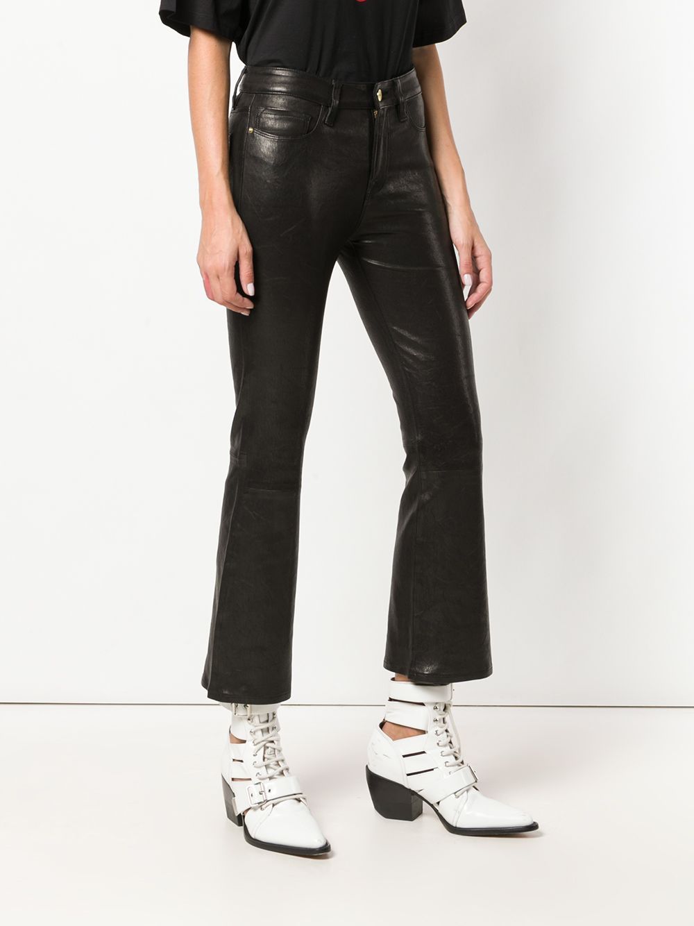 Frame High Waist Casual Pants In Black