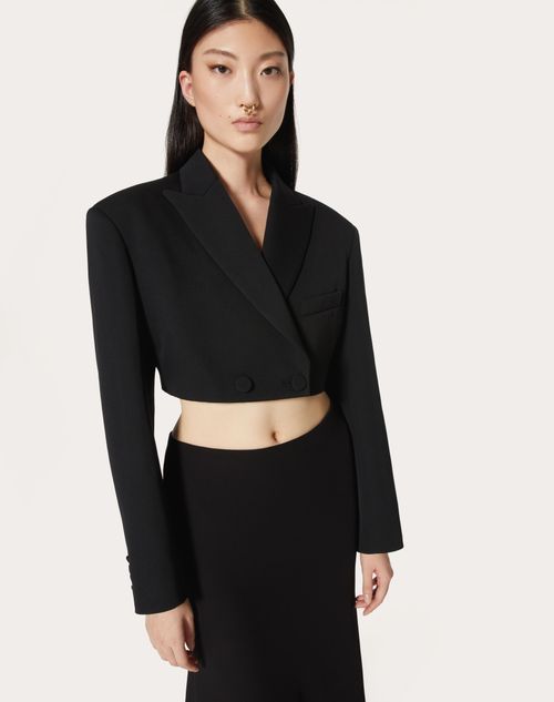 Valentino Blazer Aus Grisaille Frau Schwarz 42 In Black