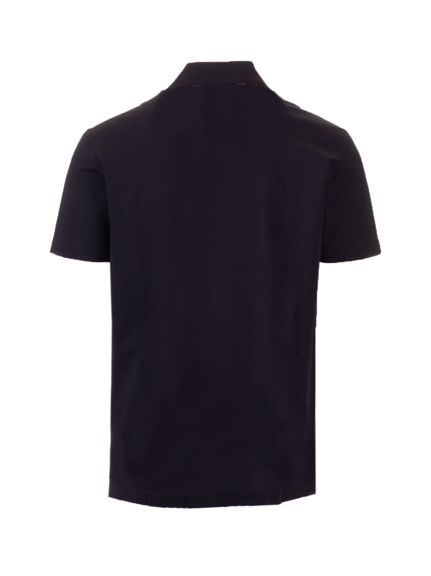 Versace Medusa Embroidered Polo Shirt In Black