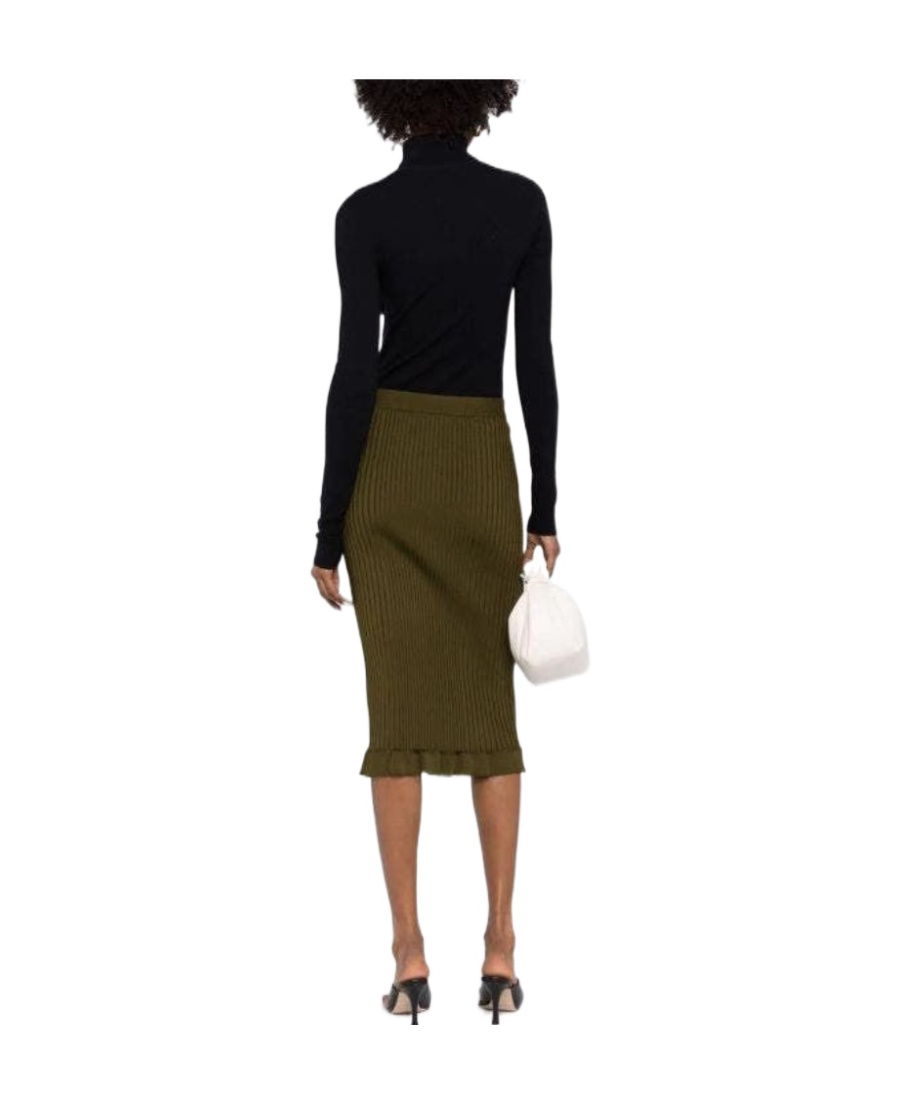 Givenchy Chain-link Detail Skirt In Green