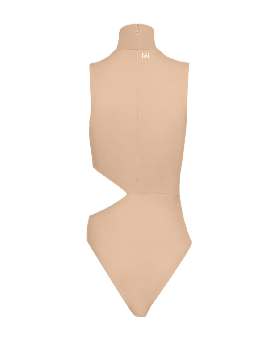 Wolford Warm Up Cut-out Bodysuit In Nude
