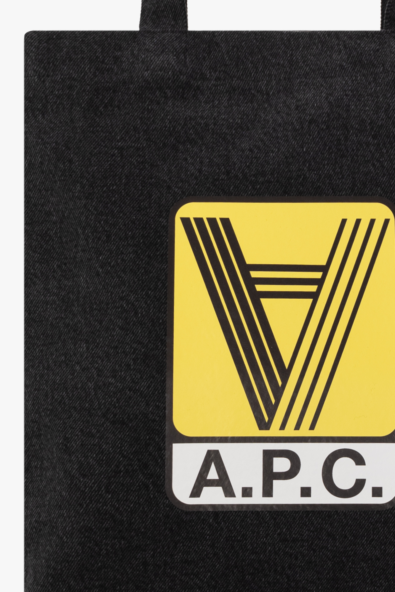 Apc Lou Denim Tote Bag In Black