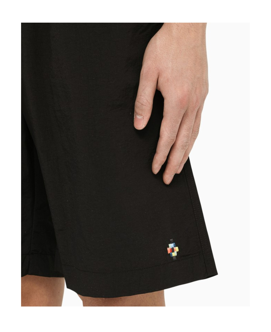 Marcelo Burlon County Of Milan Colourful Cross Nylon Shorts Black Multi In Black