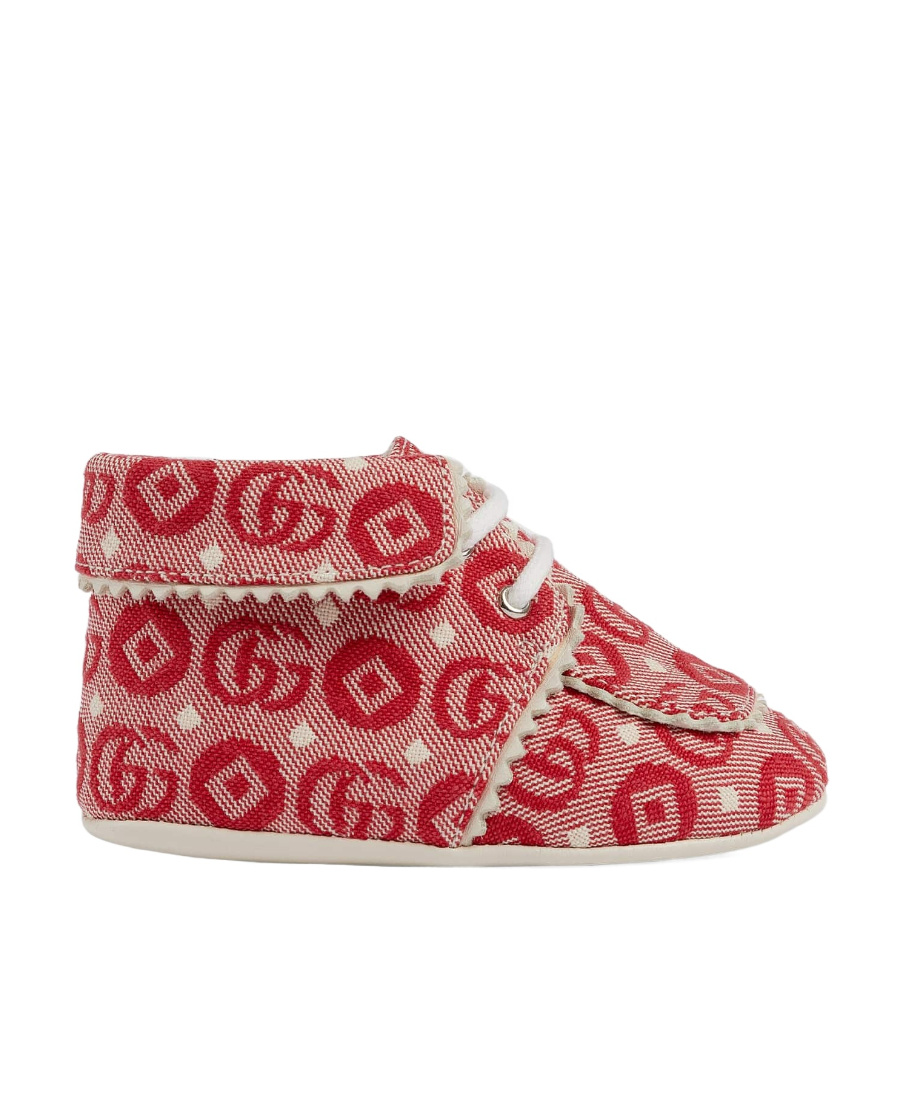 Gucci Gg-canvas Leather Boots In Red