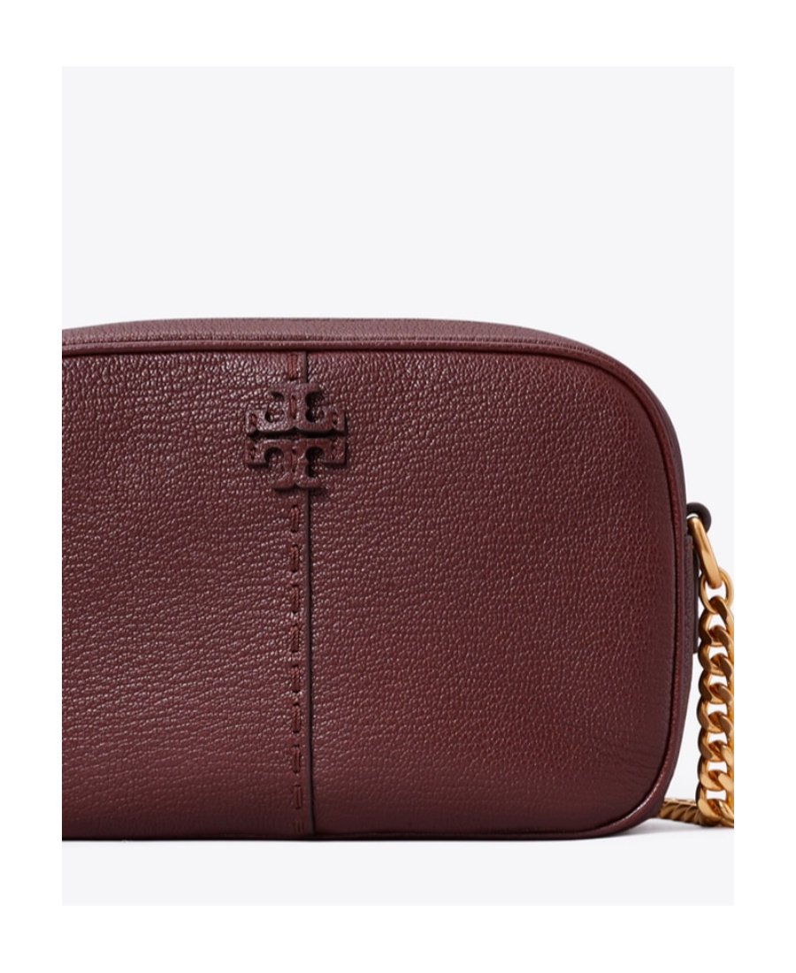 Tory Burch Mcgraw Leather Camera Bag In Red