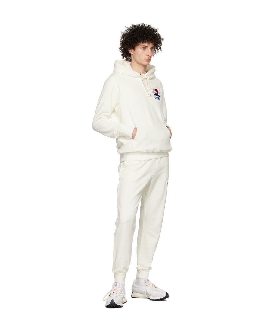 Casablanca Loose And Tight Waist Sweatpants In White